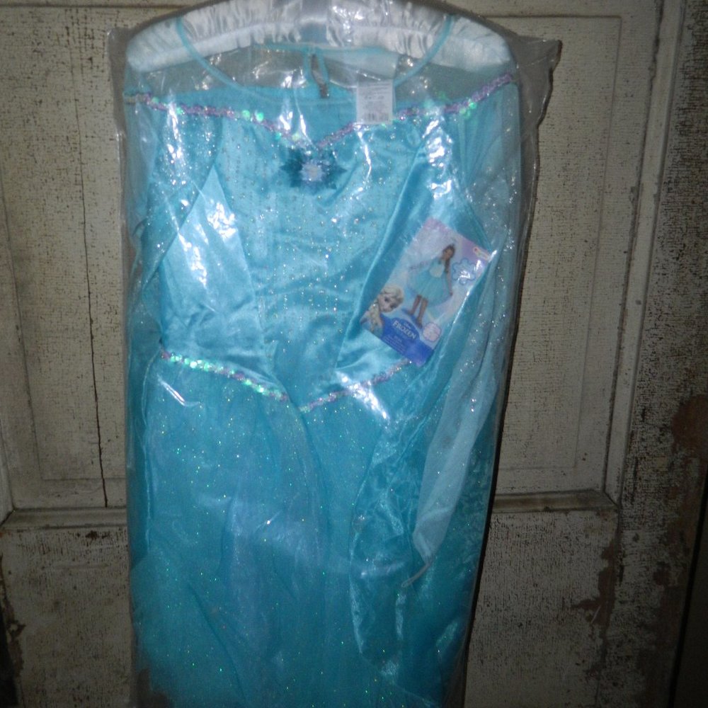 Disguise Disney Frozen Elsa Prestige Costume Sz M 7-8